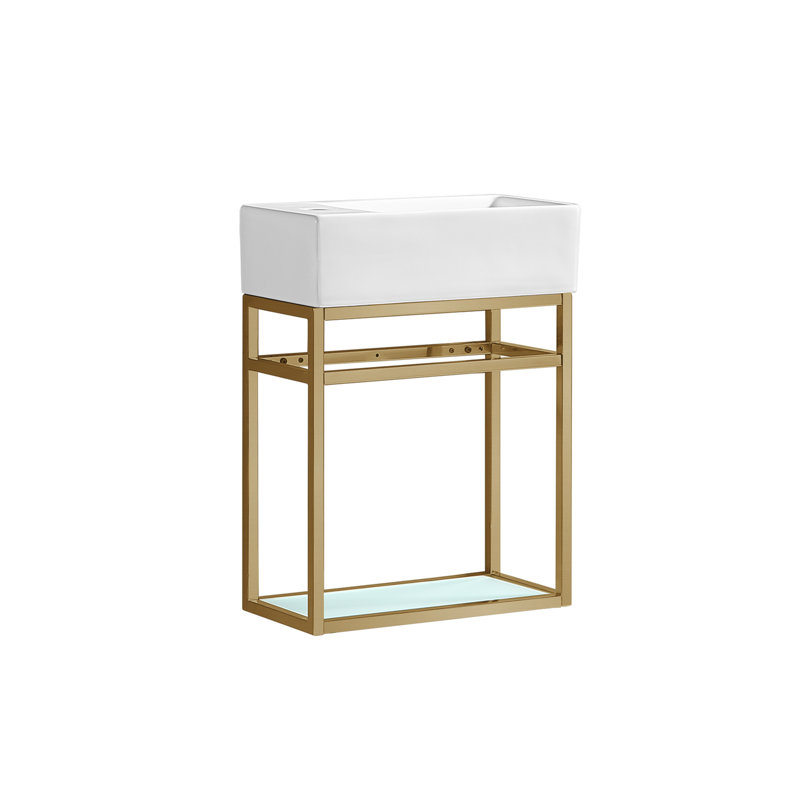 Ensemble de meuble-lavabo simple 19,5 po Pierre, Doré