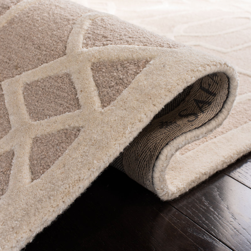 Bella Hand Tufted Wool Geometric Rug, Rectangle 8' x 10'