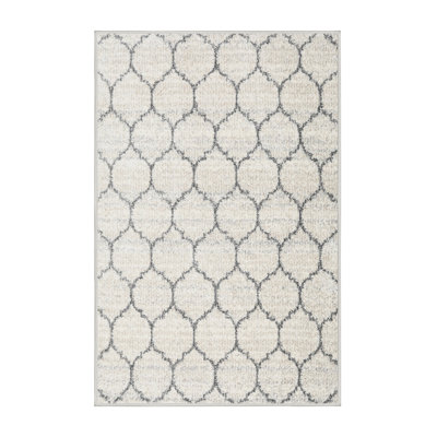 Tapis de zone ivoire contemporaine