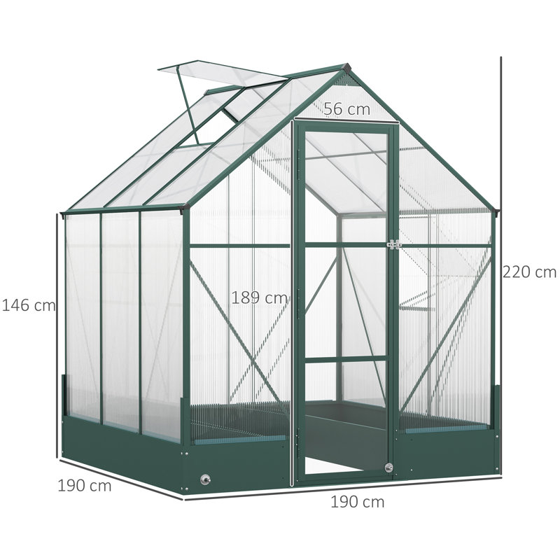 Thalen Modern Polycarbonate Greenhouse With Aluminium Frame And Smart Temperature Control