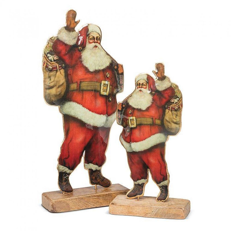 Statuette de père Noël debout debout, H 11,5 po x l 6 po x P 2,5 po