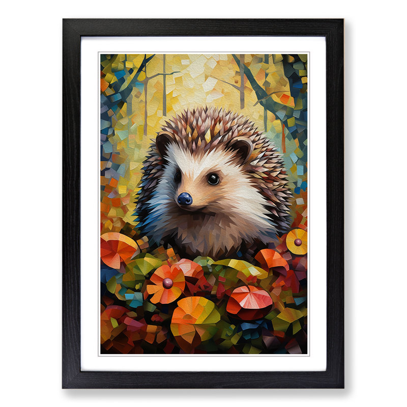 Hedgehog Cubism - Framed Print