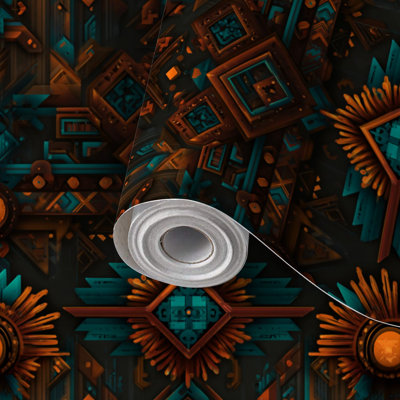 Papier peint auto-adhésif 4K Aztec 4K