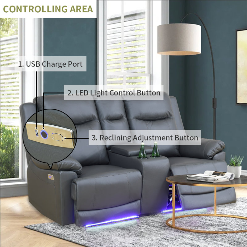 Jesslin Faux Leather Recliner