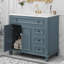 Meuble-lavabo 36 po avec lavabo en céramique et 4 tiroirs-2053320665