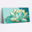 Tableau sur toile tendue représentant une fleur de lotus avec des accents dorés (lot de 1)-43590241