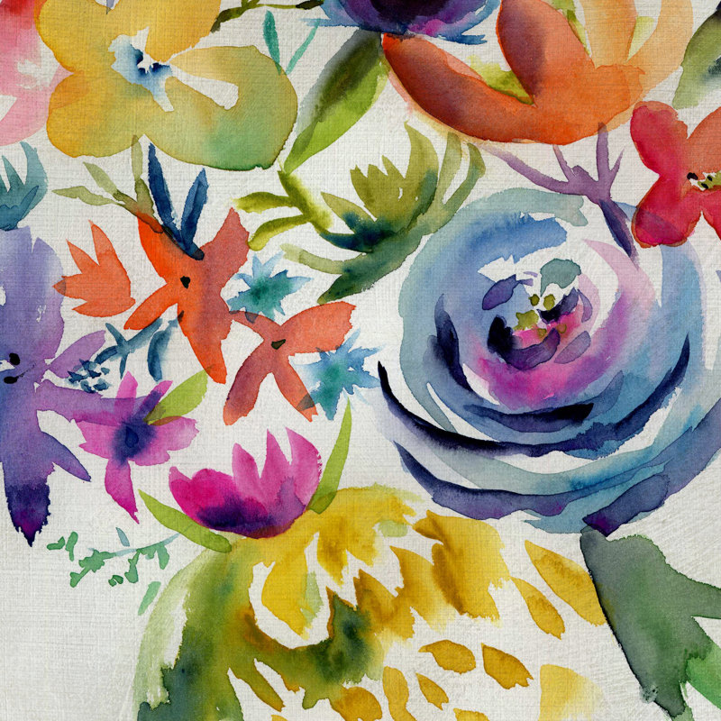 Summer Spectrum I by Chariklia Zarris - Wrapped Canvas Painting, 30cm H x 30cm W x 3.8cm D