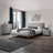 Cleo King Bed, Gray Boucle-1875451417