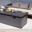 Ensemble de meubles de patio 5 pièces avec table de foyer d'extérieur et canapé modulaire en métal avec coussin en oléfine de 6 po-832324567
