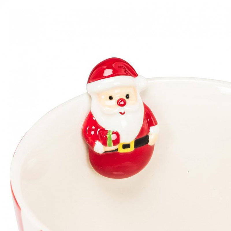 Grande tasse rayée avec père Noël