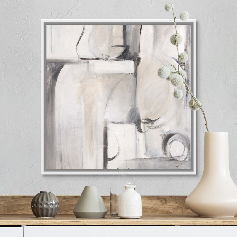 Reproduction d’art, "One arrêtent Shop II" par Kari Taylor, H 22 po x l 22 po x 1,75 po, Cadre blanc