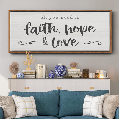 Faith Hope Love- Framed Canvas