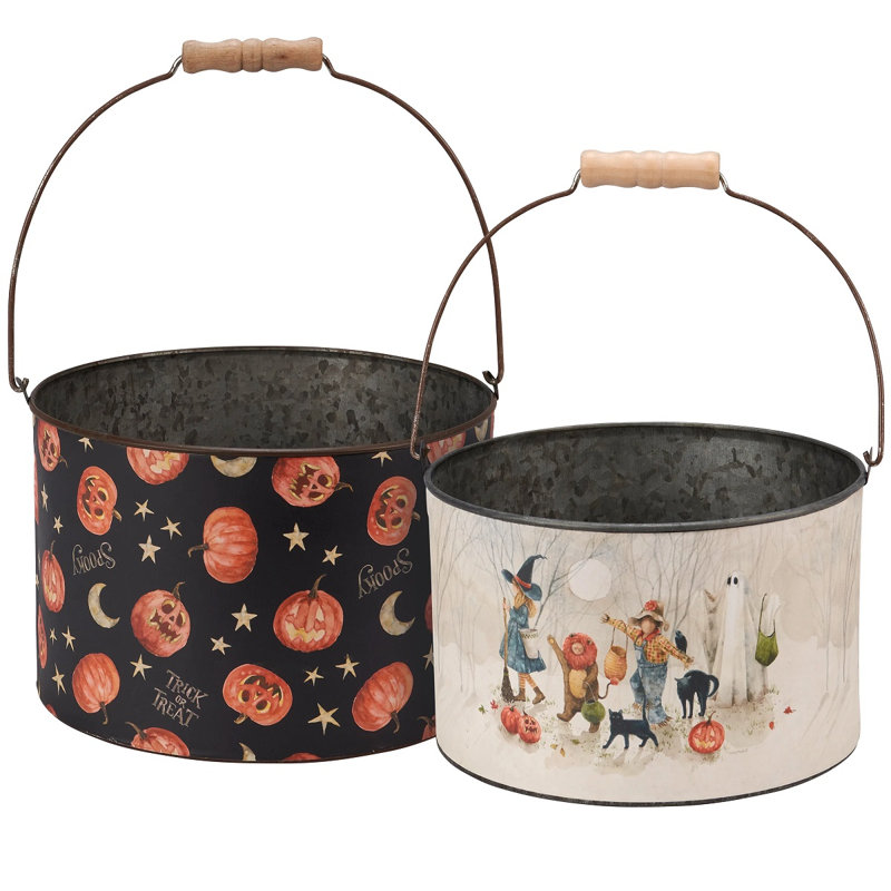 Halloween Decorative Bucket Set