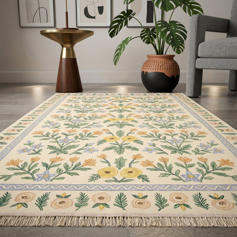 Tapis jaune Cottagecore