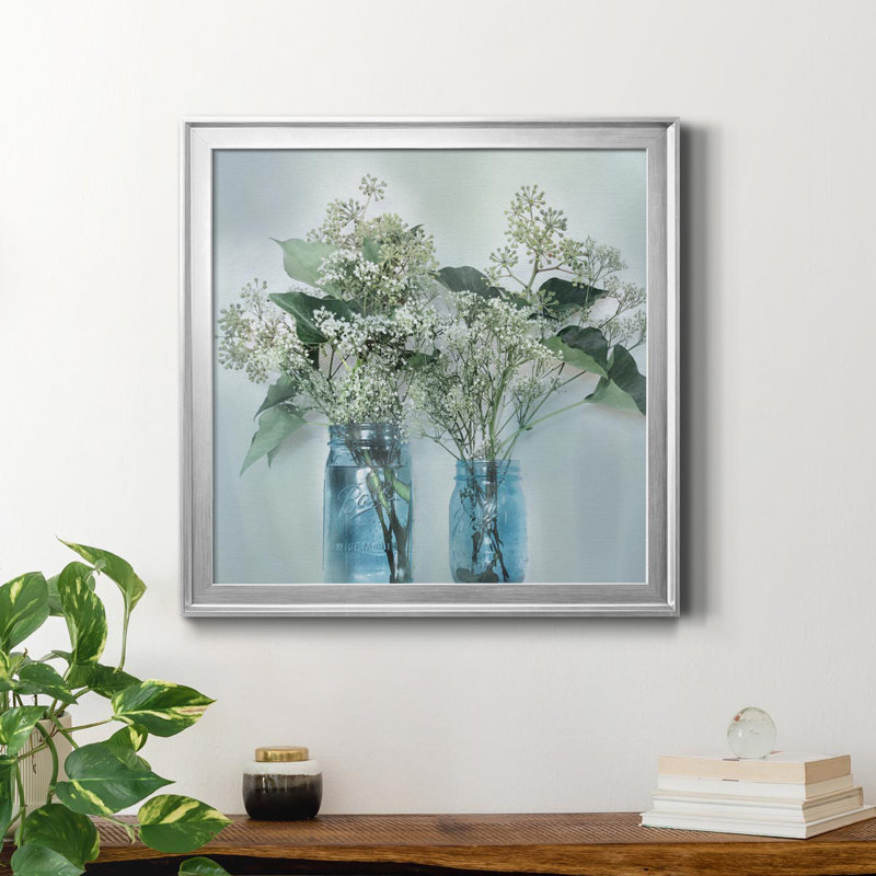 Toile encadrée Bloomin 'Wild I-Premium - prête à être accrochée, H 30,5 po x l 30,5 po x P 1,5 po, Argent