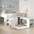 Harriell Space-Saving Full Size Loft Bed with Stair Storage, Desk and Extra Drawers and Shelves-1542287807
