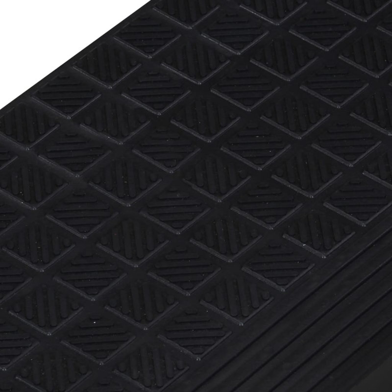 Tapis d'escalier en caoutchouc noir 9,8 po x 29,5 po vidaXL