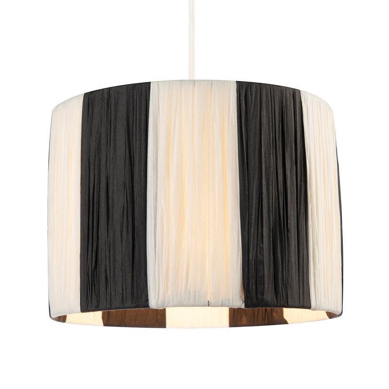 18cm H Paper Drum Lamp Shade ( No Direct Attachment Method ) in Black