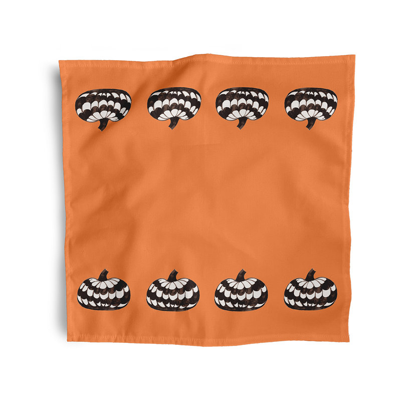 Nicolao Polyester Modern & Contemporary Napkins, Orange