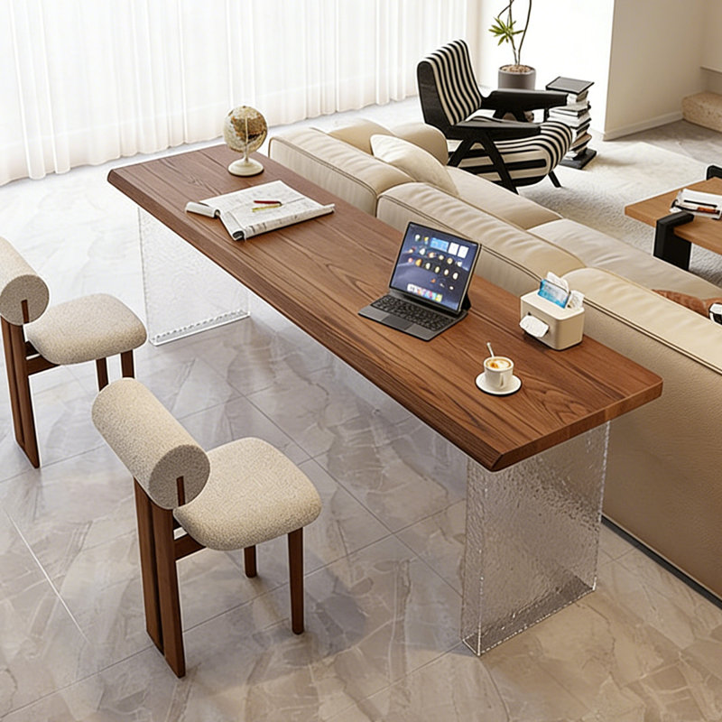 Walnut Rectangular Solid Wood, 29.53"H×78.74"L×23.62"W