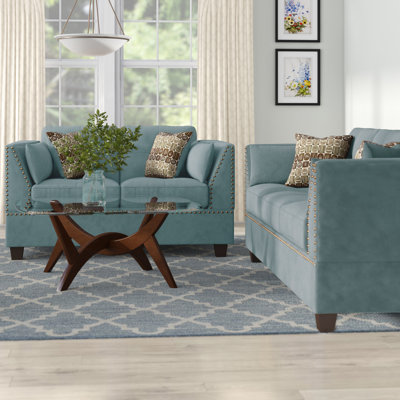 2 Piece Velvet Standard Living Room Set