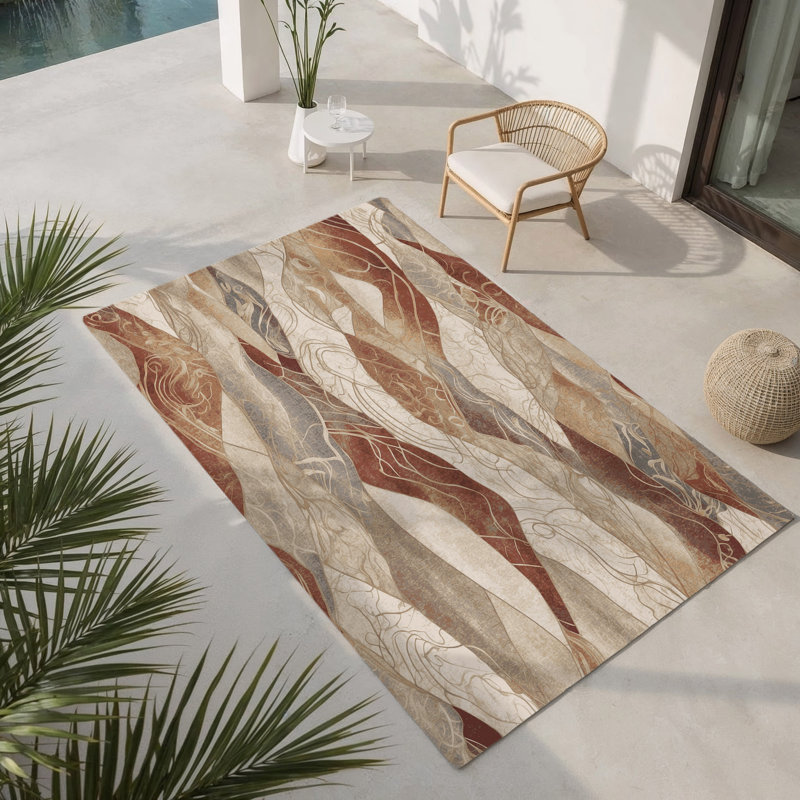 Silk Horizon Indoor And Outdoor Area Rug, Rectangle 1'6" x 2'6"