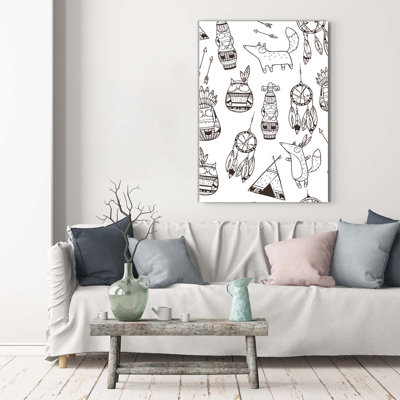 Indian Background - Wrapped Canvas Print