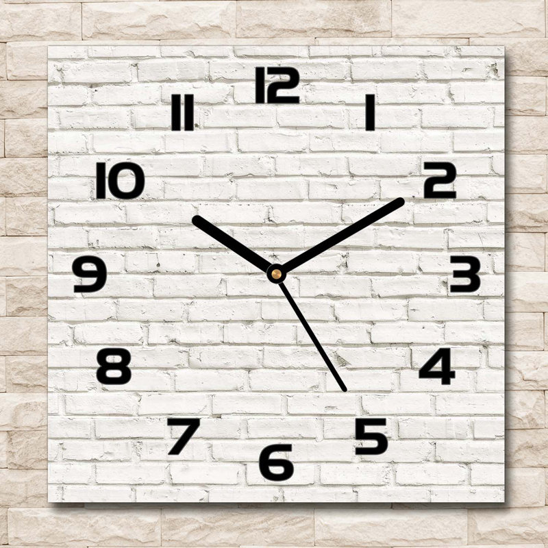 Hasitha Glass Wall Clock, Black/Light Grey