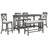 6-Piece Counter Height Dining Table Set Table With Shelf 4 Chairs And Bench For Dining Room-93478587