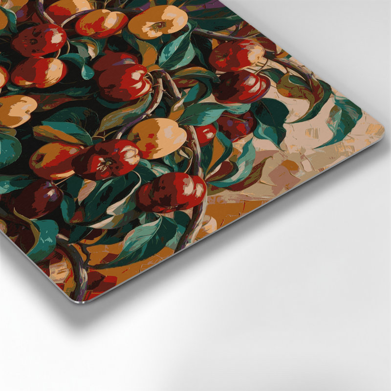 Art mural en métal «Fruit Crabapple» brun, H 20 po x l 30 po