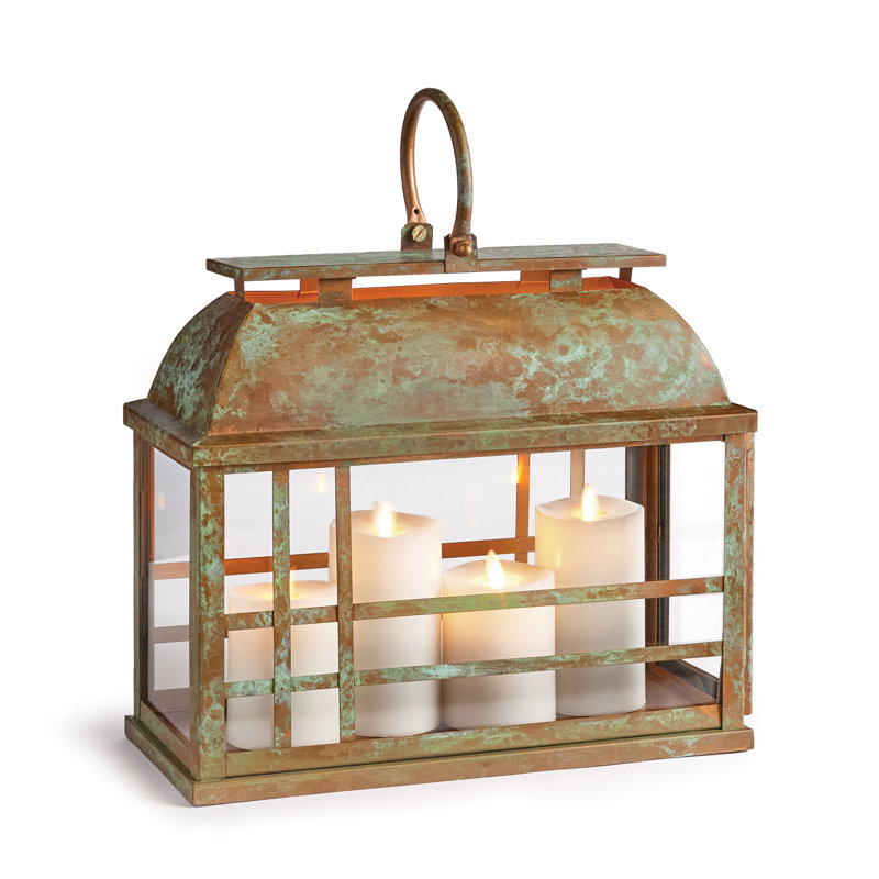 Lanterne de table en verre Hyuk, H 13 po x l 15 po x P 6,5 po