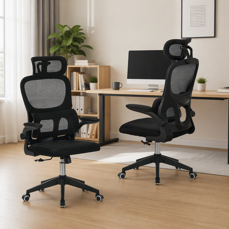 Chaise de bureau pivotante ergonomique avec soutien lombaire