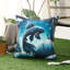 Indoor / Outdoor Animal Print Blue Square Cushion Cover