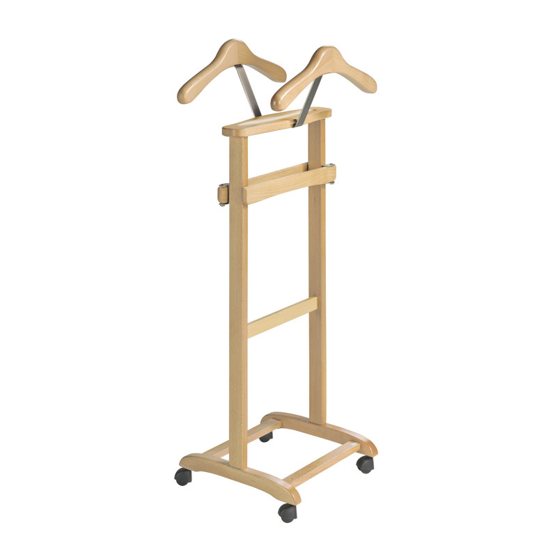 Solid Wood Freestanding Valet Stand, Natural