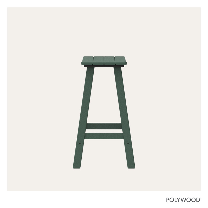 Tabouret de bar de jardin POLYWOOD, Vert, H 24,75 po
