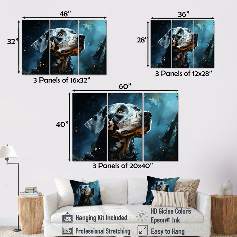 Ensemble de salon Dalmatian Dream II - Dog Wall Art, H 40 po x l 60 po