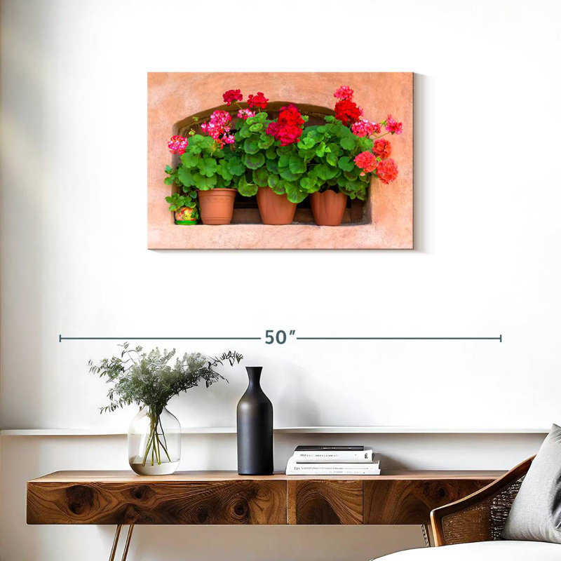 Harnek Potted Geraniums, 20" H x 30" W