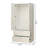Emma Twodoor Wood Closet With Two Drawers And Hanging Bars In White