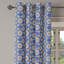 Rideaux décoratifs géométriques à 2 panneaux avec œillets, violet, bleu, orange, vert-106380417