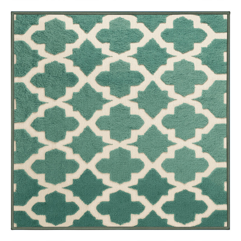 Tapis vert en treillis lavable à la machine, Carré 4 pi