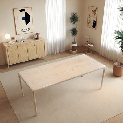 Minimalist All-solid Wood Rectangular Dining Table