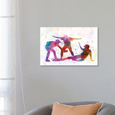 Baseball Players III by Paul Rommer - Wrapped Canvas Print