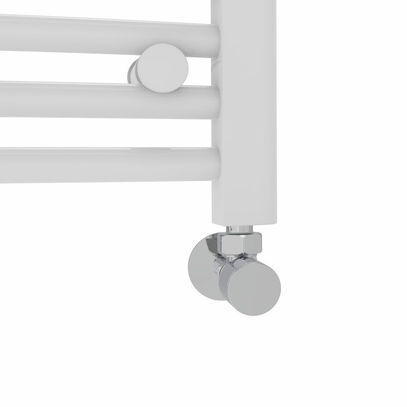 Wiest Straight Heated Towel Rail Radiator Bathroom Ladder Warmer, White, 140cm H x 50cm W x 5.2cm D, Flat Panel Towel Rail