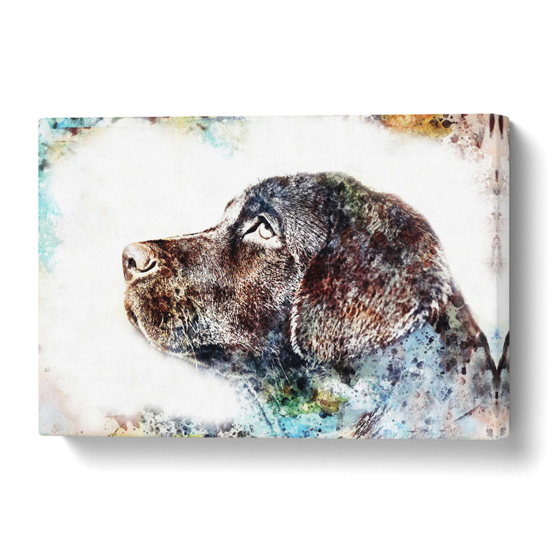 Chocolate Labrador Portrait - Wrapped Canvas, 76.2 cm H x 50.8 cm W