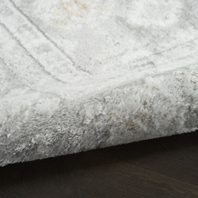 Leuchte 5'3" x 7' Grey Vintage Indoor Rug, Rectangle 5'3" x 7'