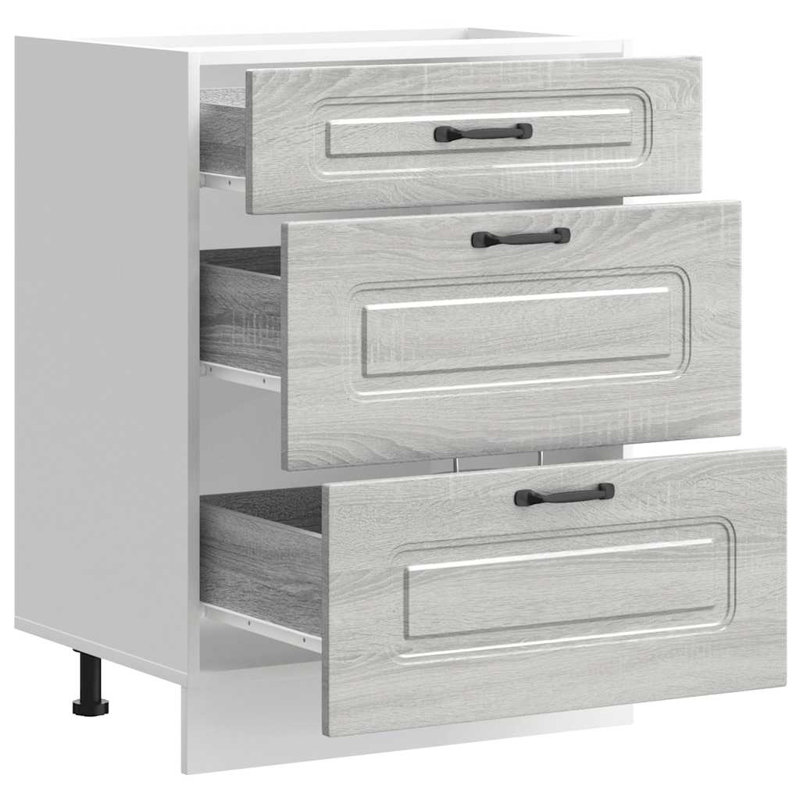 Badriya Standard Base Cabinet, Grey Sonoma