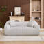 Causeuse surdimensionnée en similicuir avec coussins décoratifs-133015835