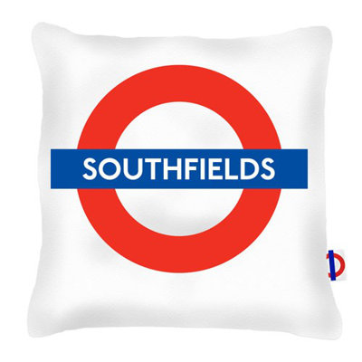Southfields Tube Station London Transport Cushion