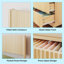 Structure de lit en bois avec banc de rangement intégré au pied de lit, 4 tiroirs, tête de lit couleur bois naturel-2130104443-2130104447