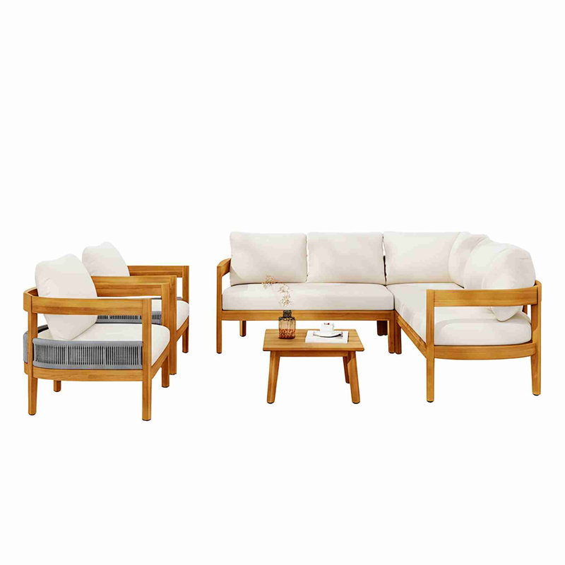 Ensemble de meubles de patio en bois